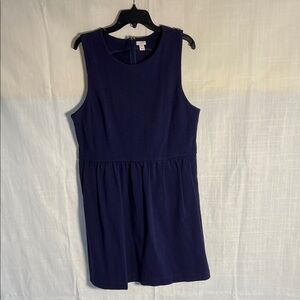 J. Crew Deep Purple/Navy Blue Cotton Dress